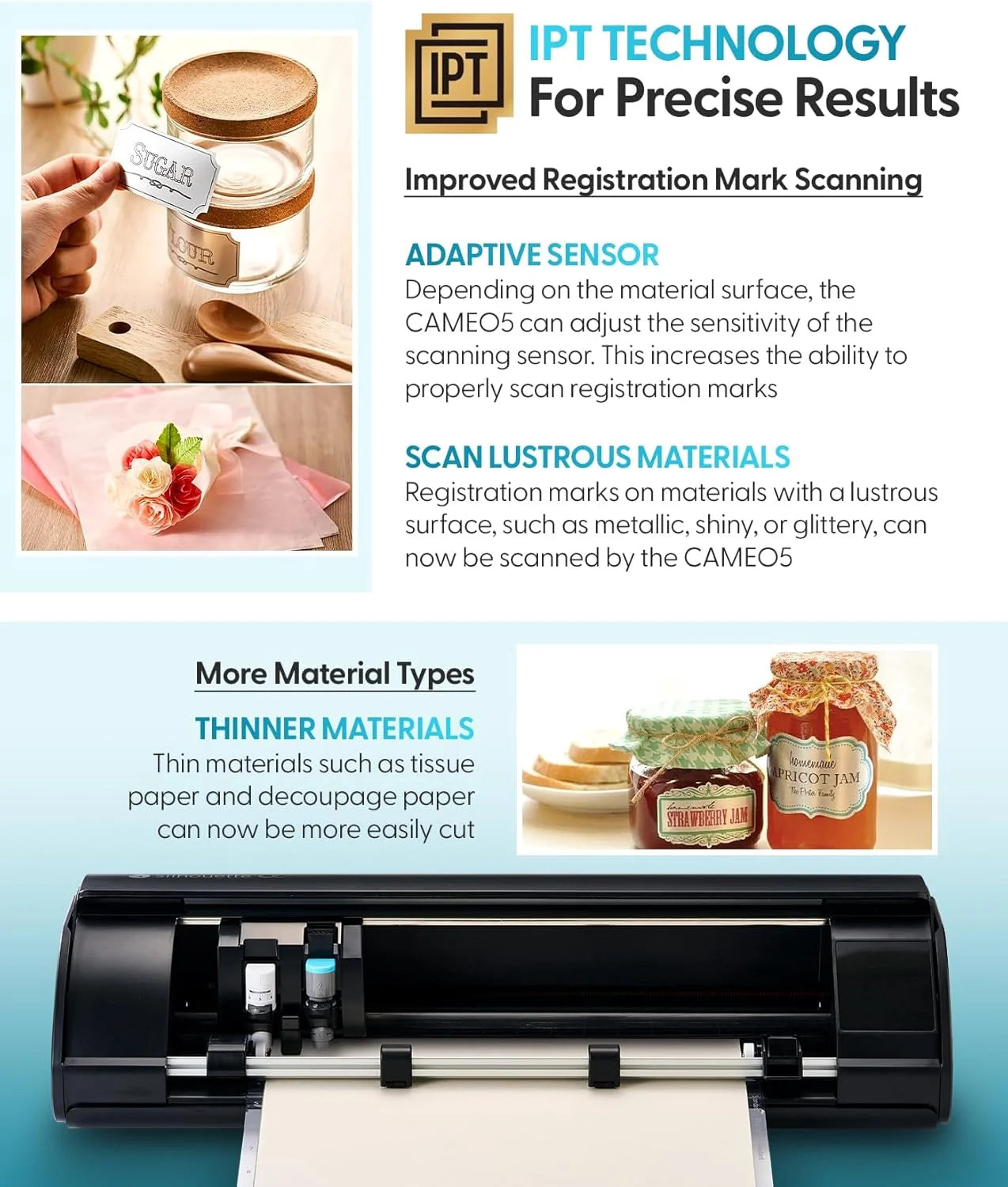Silhouette Cameo 5Α (Alpha) Cutting Machine (Matte Black) Basic Bundle with Vinyl, Transfer Tape, Tools, Cutting Mat, Designs & Software