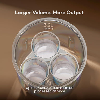 Resin Bubble Remover Airless Pro, 3 Min Remove 99.99% Bubbles, 99Kpa Vacuum Chamber (20L/Min), 3.2L Big Capacity for All Epoxy,Uv Resin,Silicone,Art Crafts,Jewelry Making (Patented)