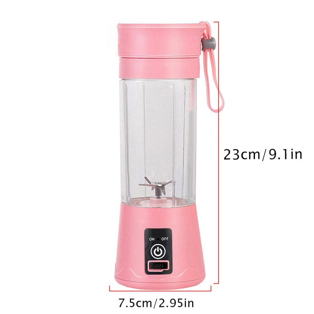 Portable Blenders Personal Juicer with USB Rechargeable Mini Fruit Juice Mixer for Smoothies Shakes 380ML