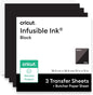 Cricut® Infusible Ink® Transfer Sheets, Black (3 Ct) - 12 X 12In - Comes with Butcher Paper - Personalize T-Shirts, Coasters, Baby Bodysuits, Tote Bags, & More