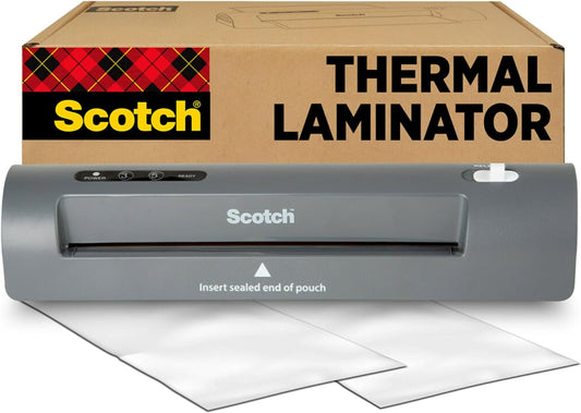 Thermal Laminator, 2 Roller System for a Professional Finish, Use for Home, Office or School, Suitable for Use with Photos (TL901X), Silver/Black