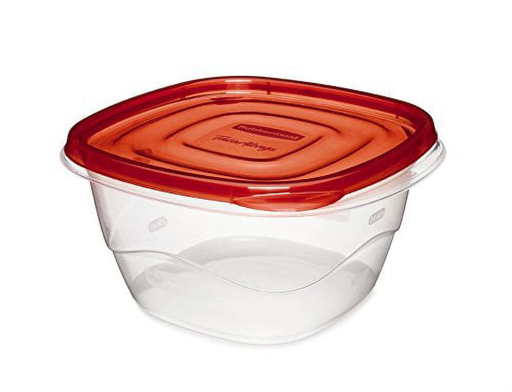 Takealongs 5.2 Cup Deep Square Food Storage Containers, Set of 4, Red