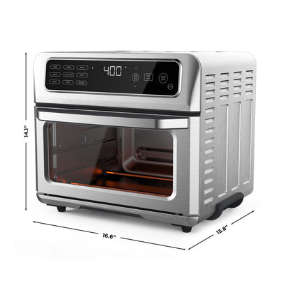 Toast-Air Dual-Function Air Fryer + Toaster Oven, Stainless Steel, 20 Liter