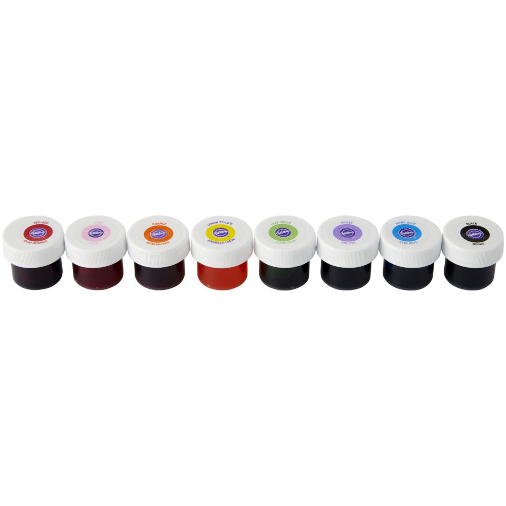 8-Piece Gel Food Coloring Set, 4 Oz. (Purple, Blue, Green, Black, Yellow, Orange, Pink, Red)