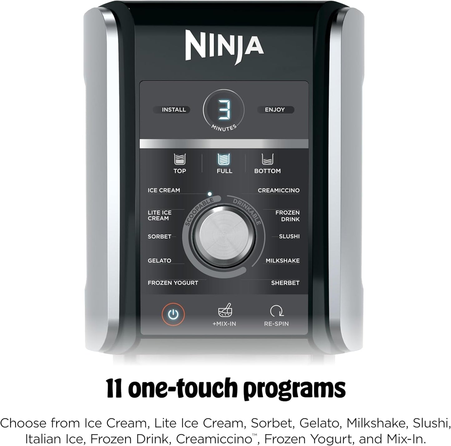 Ninja Creami Deluxe Ice Cream Maker, Treats and Frozen Desserts, Sorbet, Milkshakes, Yogurt and More, 11-In-1 Programs, XL Capacity, Includes Two 24-Oz Family-Size Tubs, Silver, NC501