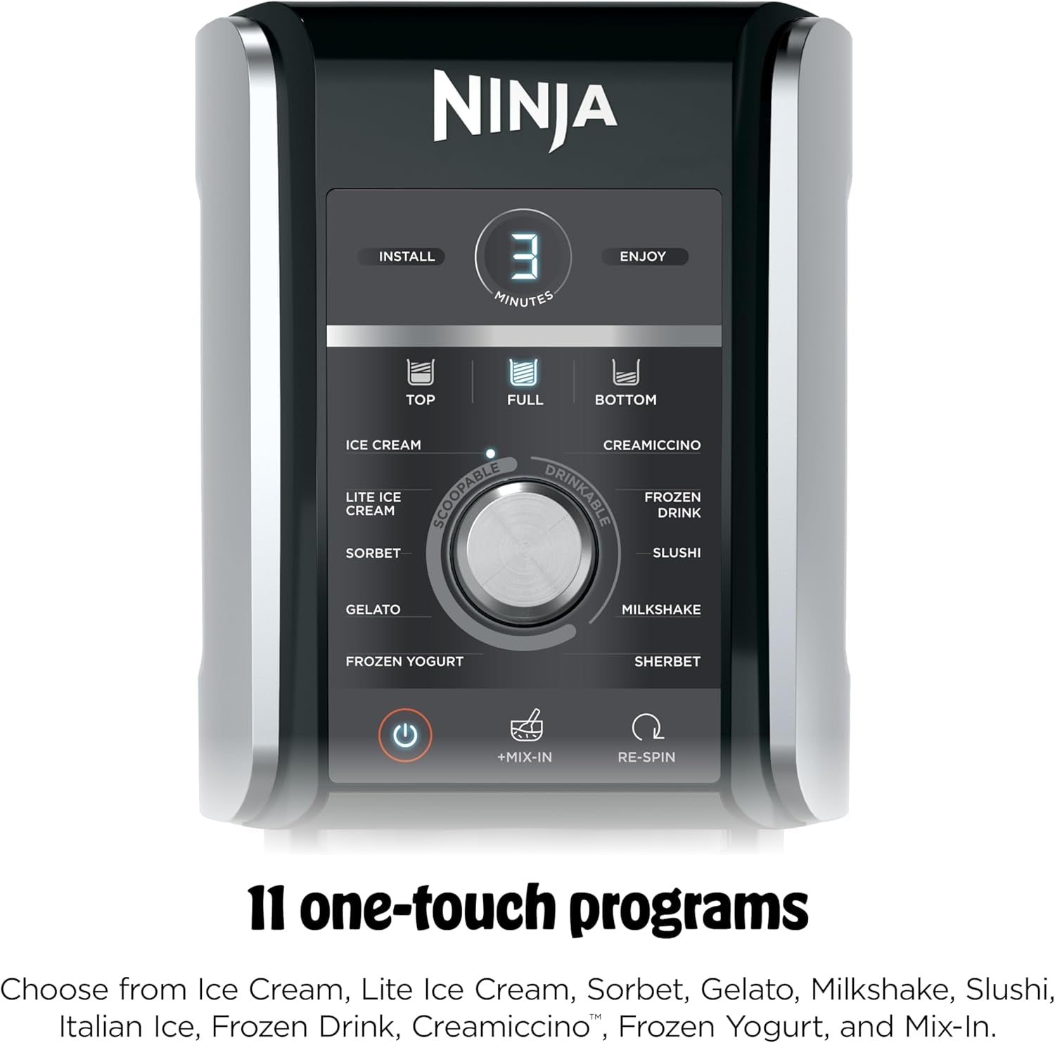 Ninja Creami Deluxe Ice Cream Maker, Treats and Frozen Desserts, Sorbet, Milkshakes, Yogurt and More, 11-In-1 Programs, XL Capacity, Includes Two 24-Oz Family-Size Tubs, Silver, NC501