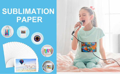 150 Sheets 120Gsm Sublimation Paper 8.5"X 11" Compatible with Epson Inkjet Printer