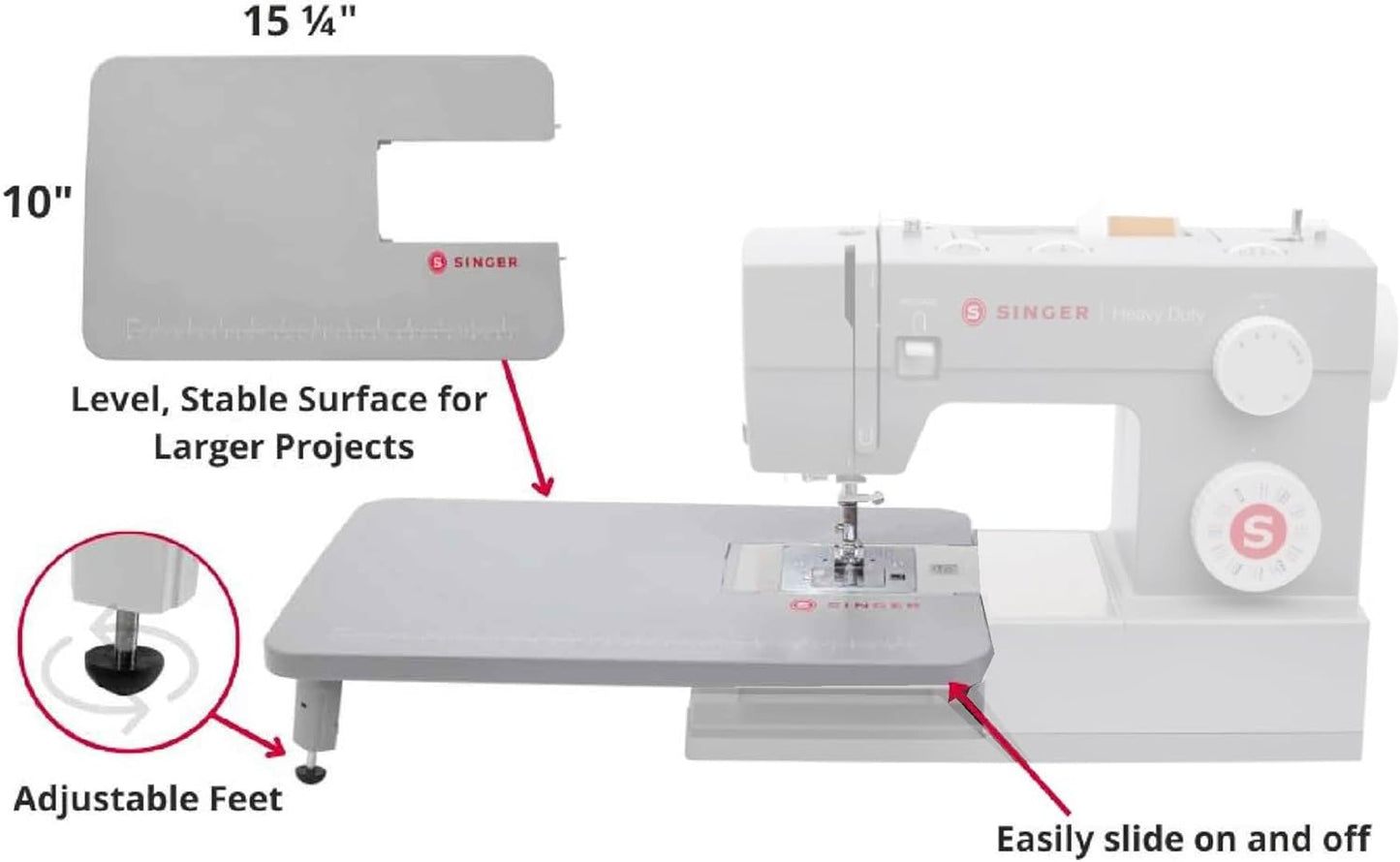 SINGER | Extension Table for Computerized Heavy Duty Sewing Machines