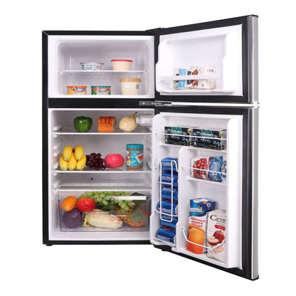 , 4.5 Cu. Ft., 2 Door Compact Refrigerator-Chrome Trim, EFR451, Platinum