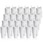 Wholesale Sublimation Tumblers 20 OZ White Blanks with Lid and Plastic Straw Portable String Stainless Steel Coffee Cups 6 Pack & 12 Pack & 24 Pack