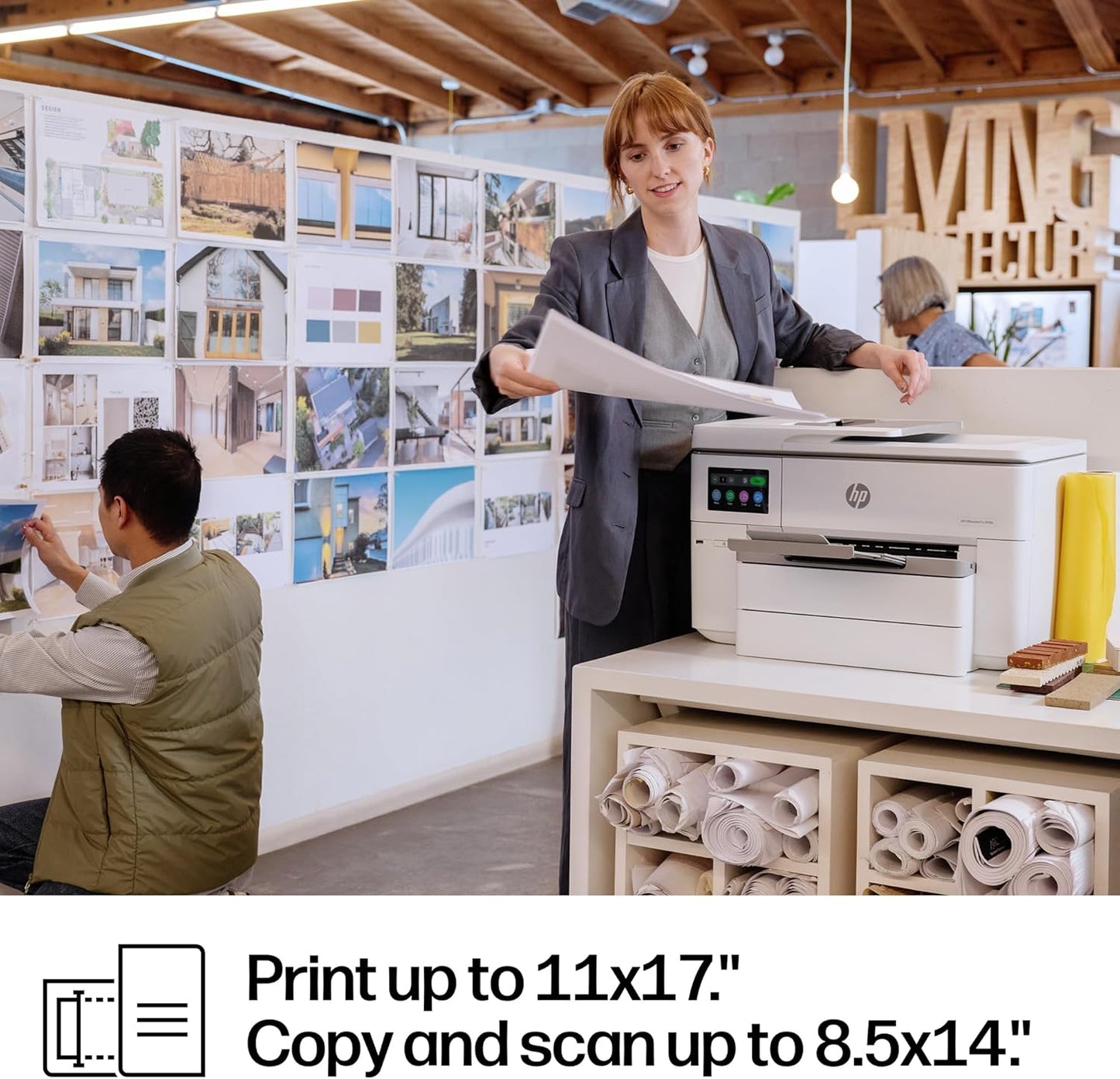 HP Officejet Pro 9730 Wide-Format Wireless All-In-One Color Inkjet Printer, Print, Scan, Copy, Fax, up to 11X17 ADF, Duplex Print/Scan, Best-For-Office, 3 Month Trial of Instant Ink Included(C2Wh0A)