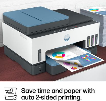 HP Smart Tank 7602 Wireless All-In-One Ink Tank Printer, Scanner, Copier with 2 Years of Ink Included, Best-For-Home Office, Cartridge-Free Refillable, Ai-Enabled (28B98A)