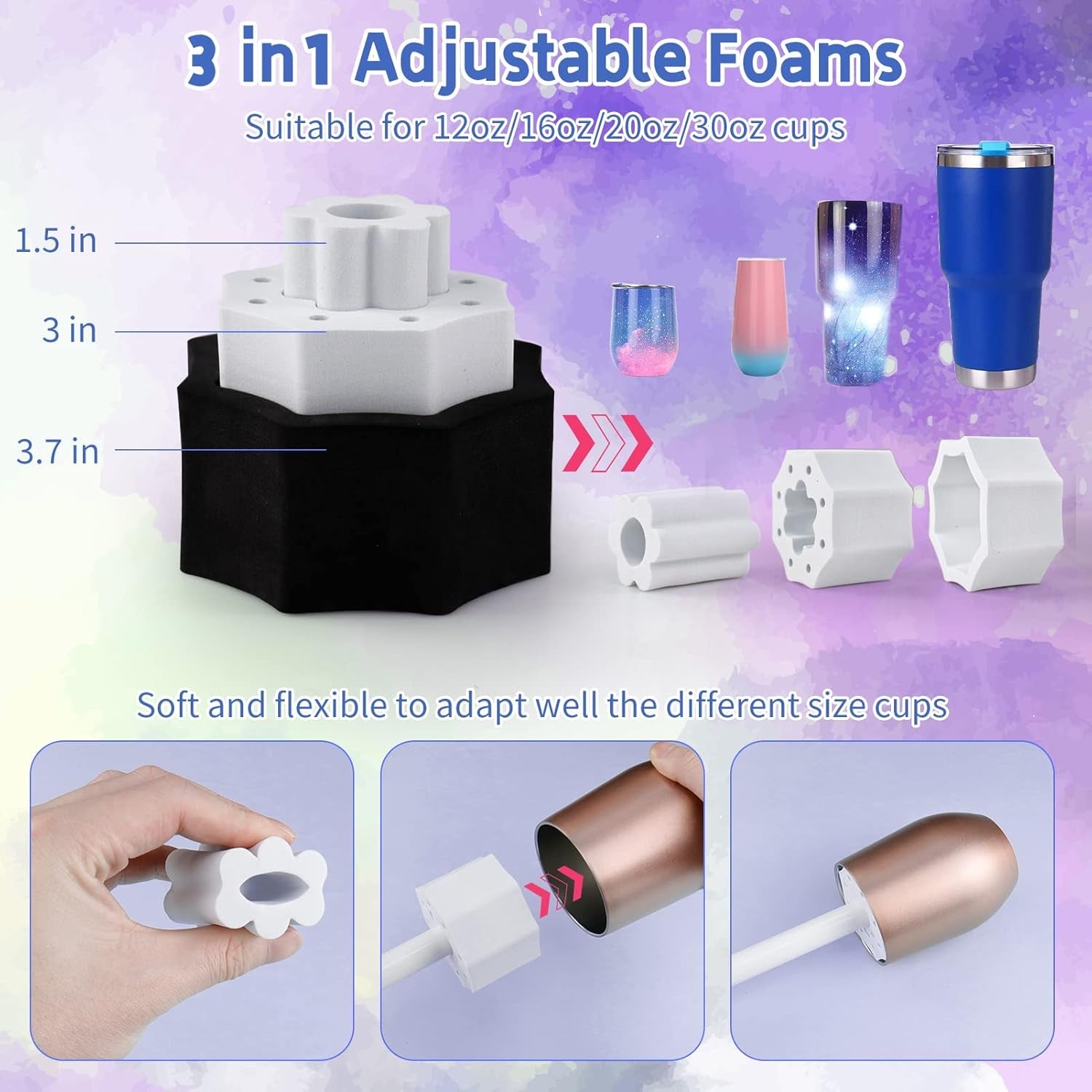 Double 2X Cup Turner for Crafts Tumblers,Electric Epoxy Resin Mixer,Cup Spinner Machine Kit Glitter Powder,Cup Drying Rack for Crafts Epoxy Resin Glitter Tumbler(Double-Purple)