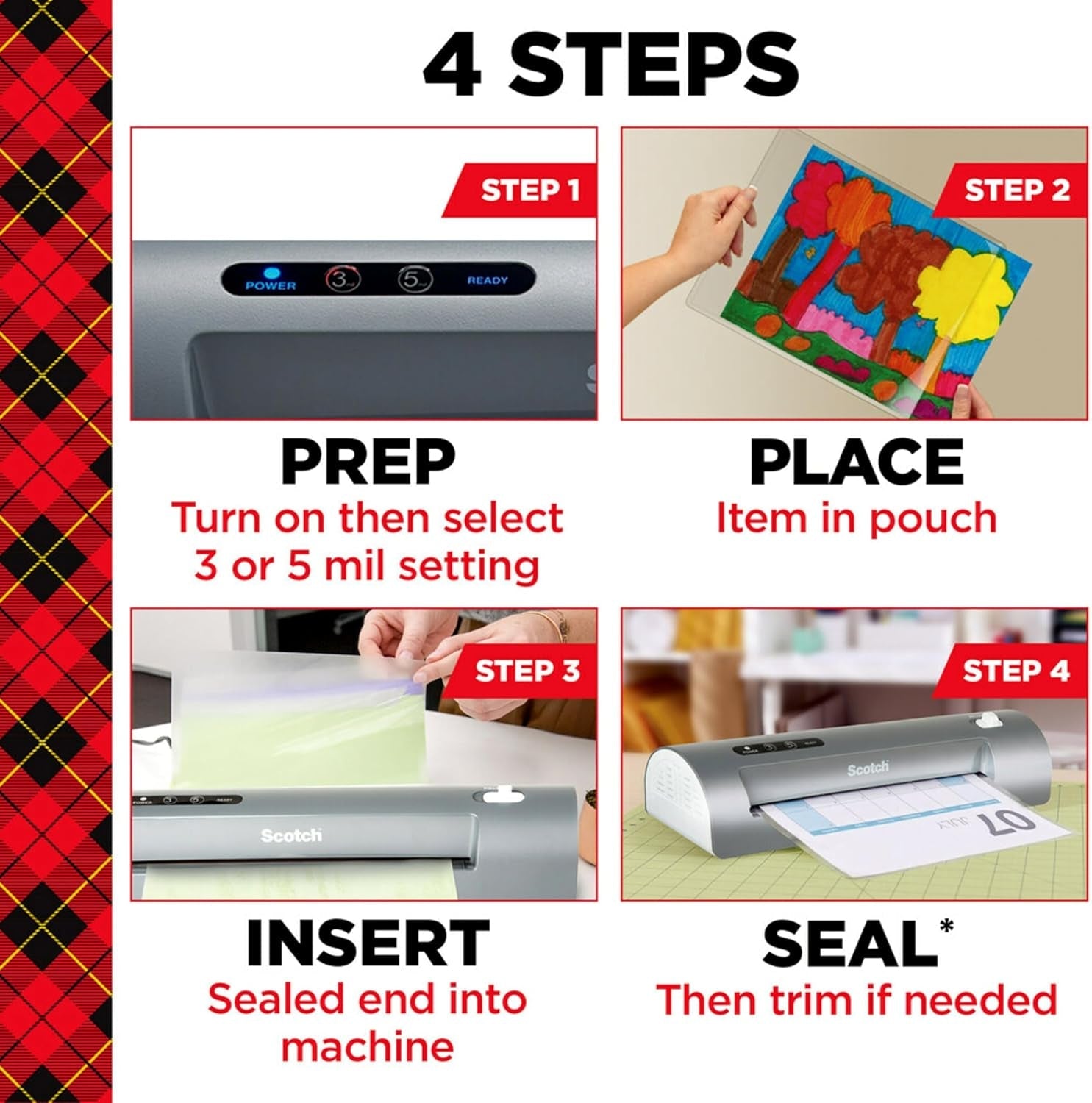 Scotch PRO TL906 Thermal, Laminator Machine, 1 Laminating Device, White/Blue, Laminate Recipe Cards, Photos, Documents, for Home, Office, or School Supplies, 9 In