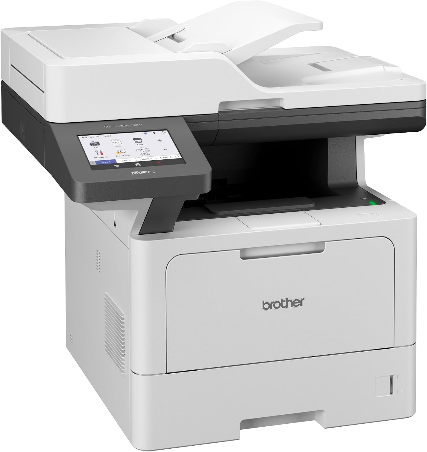 Brother Professional Laser Printer All-In-One with Scanner and Copier, High-Speed 50 Ppm Monochrome Printing, Wireless Network Ready, Dual-Band Wifi, Auto 2-Sided Print (MFC-L5915DW)