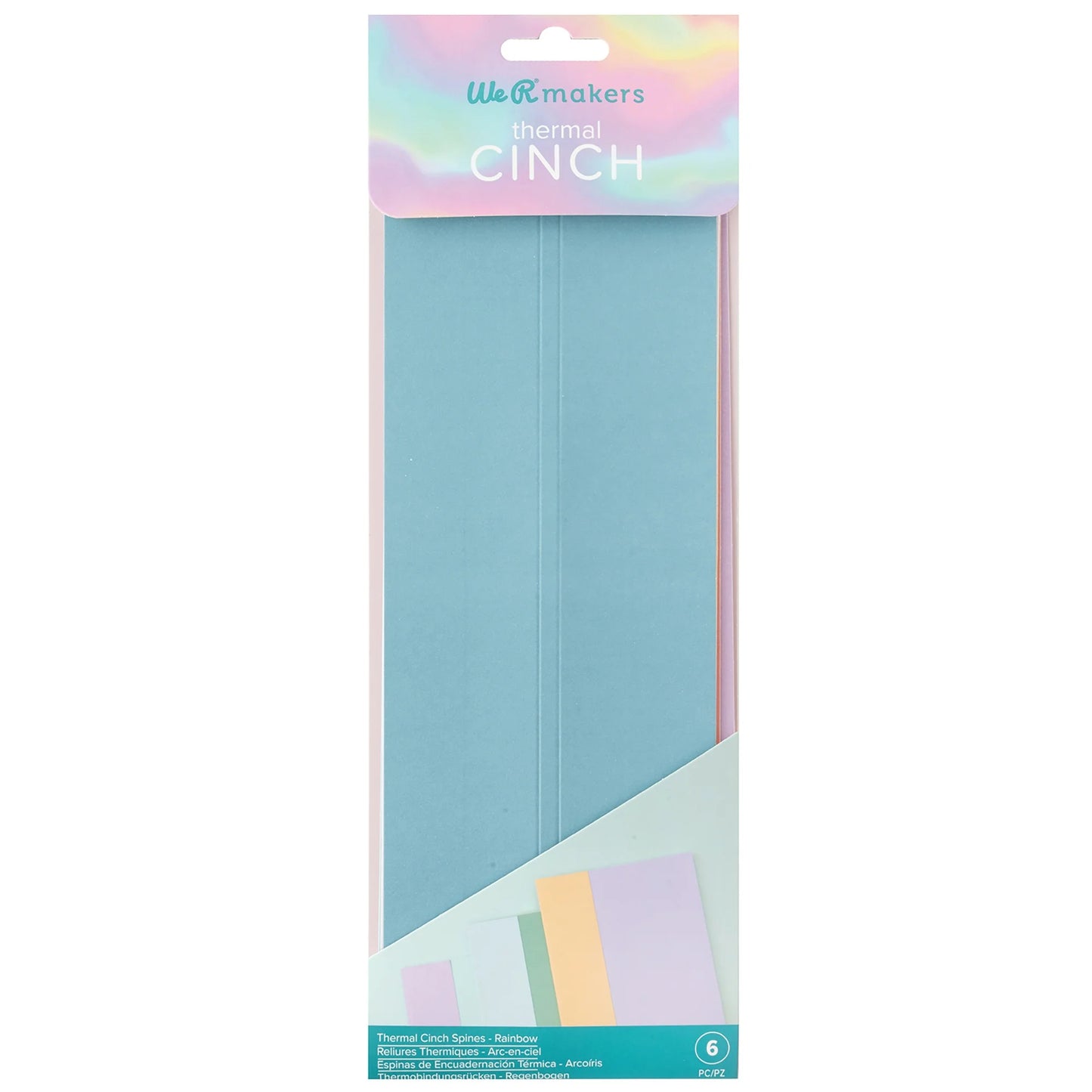 We R Thermal Cinch Binding Spine 6/Pkg-Rainbow