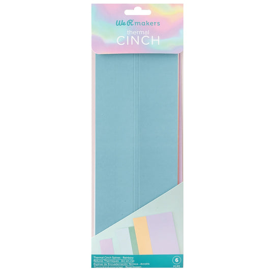 We R Thermal Cinch Binding Spine 6/Pkg-Rainbow
