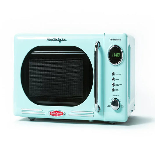 Retro 0.7 Cu. Ft. 700-Watt Countertop Microwave Oven, Aqua