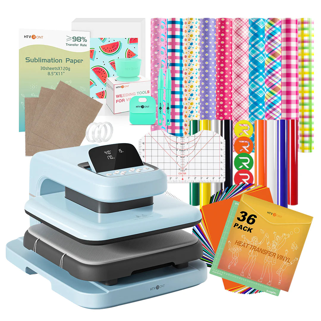 [Easter Best Deal] HTVRONT Auto Heat Press 2+Great Value Bundle