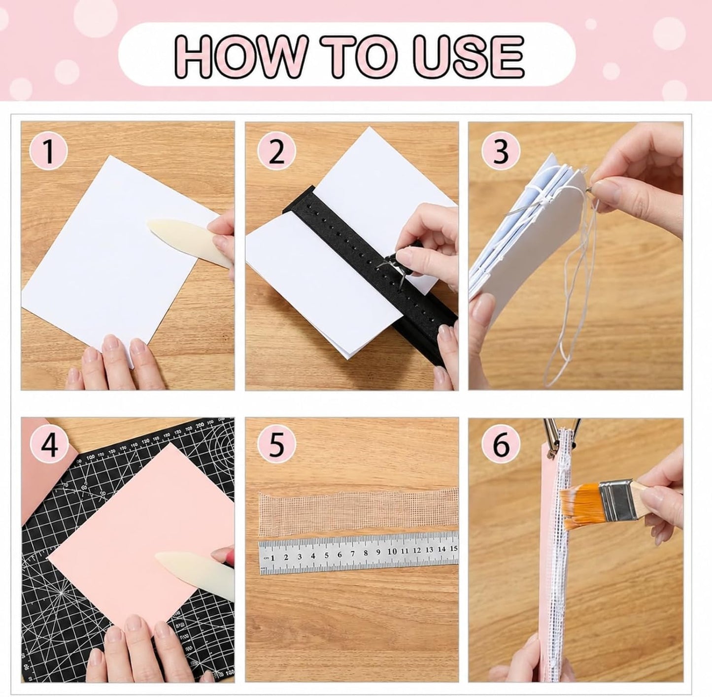 Funoofuno 91 Pcs Book Binding Kits for Beginners Complete Bookbinding Kit Tools with Flocked Cloth, Textured Paper, Decorative Corner, Bone Folder Tool, Bookbinding Supplies for Book DIY Craft