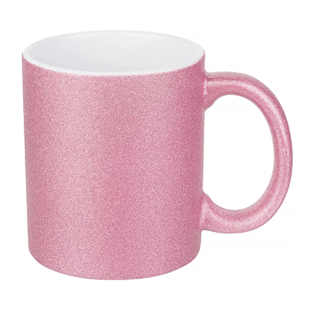 HPN Sublicraft 11 Oz. Glitter Sublimation Ceramic Mug - 12 per Case
