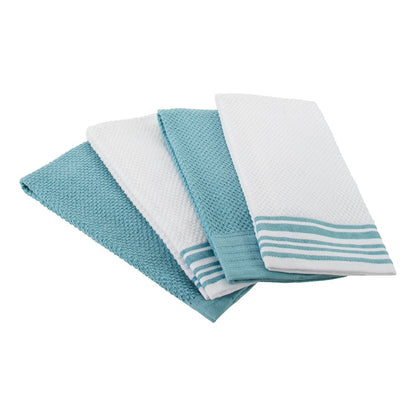 4-Pack 16”X26” Woven Kitchen Towel Set, Topaz