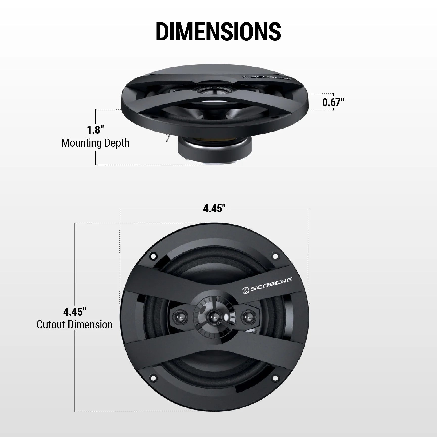 6.5" 4-Way Car Audio Speaker Pair – 200W Peak Power – Precision HD Sound, HD6504A-WM1SD