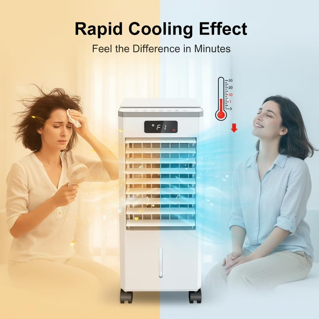 1.84Gal Portable Air Conditioners with Remote Control,3-In-1 Free Standing Cooling AC Unit with 3 Speeds&3 Modes,Touch Screen Cooler Fan with LED Display,Cools Room up to 700 Sq.Ft