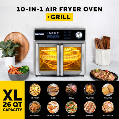 Maxx® 26 Qt Digital Air Fryer Oven Grill, Stainless Steel