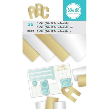 American Crafts  Paper Pad Metallic Foil Gold and Silver