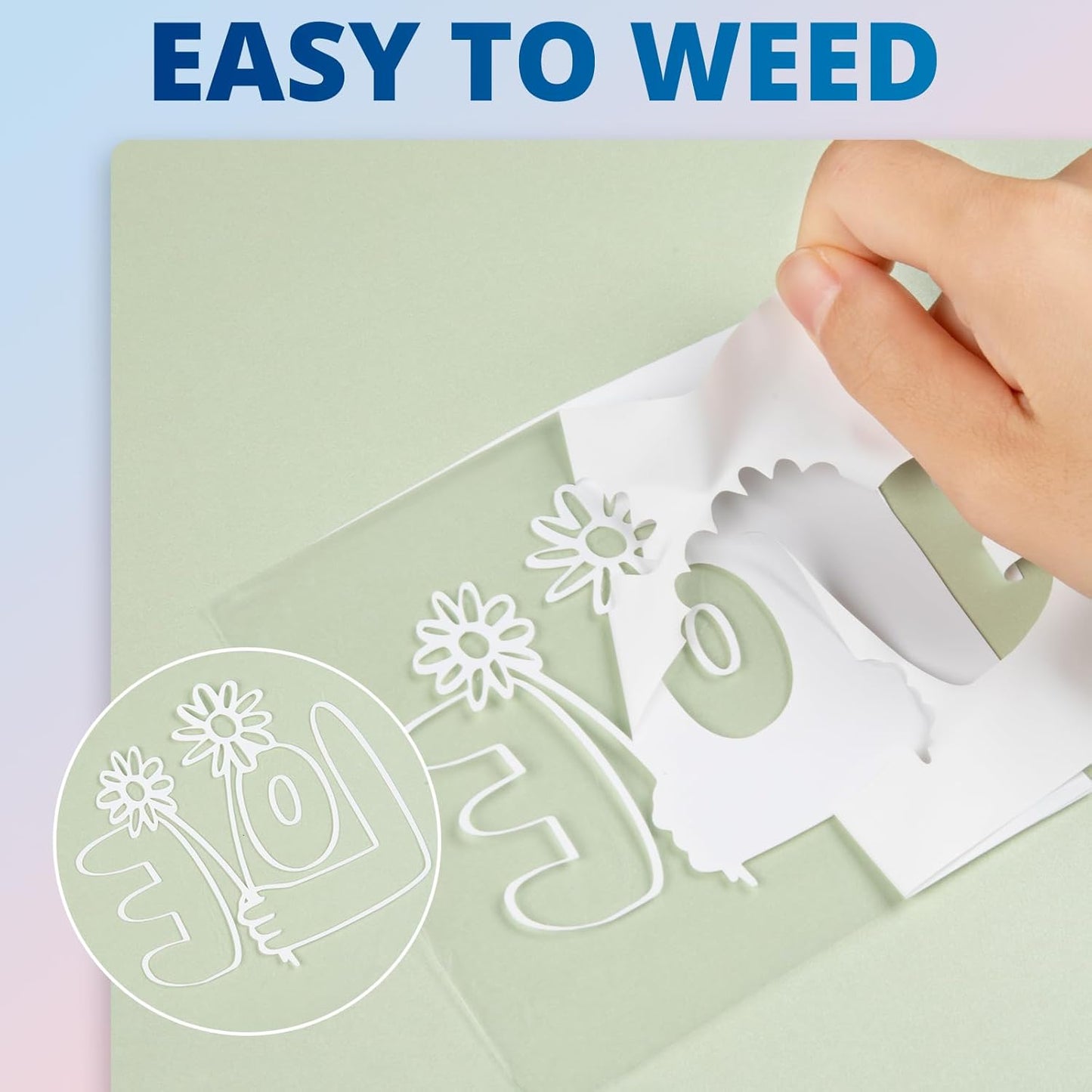 White HTV Heat Transfer Vinyl - 12" X 40FT Iron on Vinyl for All Cutting Machines, Easy to Use for Heat Vinyl Design