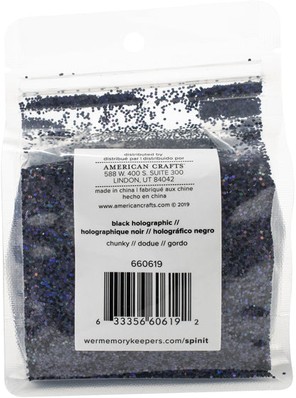 Spin It Chunky Glitter 10Oz-Black