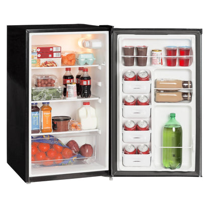 4.4 Cu Ft One-Door No Freezer Mini Fridge, Black Stainless Steel Look E-Star, ARM44A5ASL