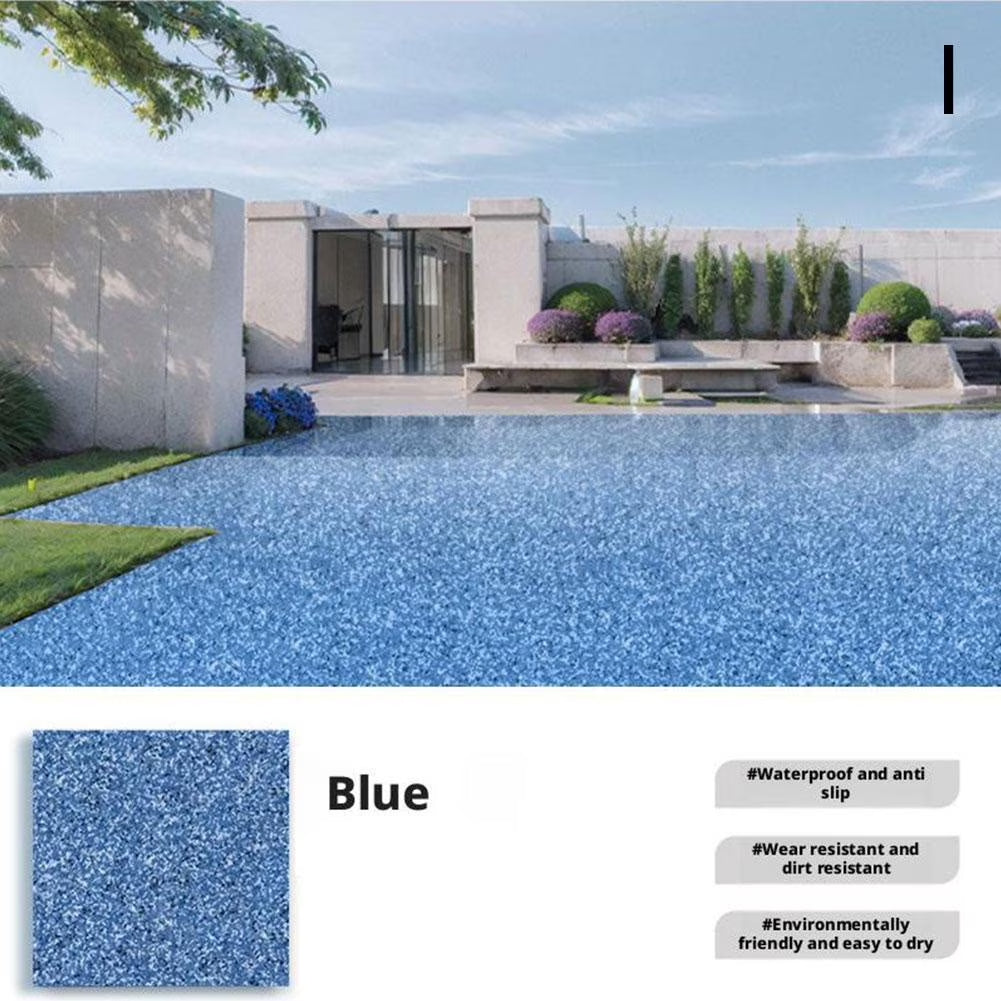 Epoxy Floor Paint for Concrete Basements and Garages with High-Gloss Marble Effect, Waterproof, Self-Leveling, Quick-Drying and Stain-Resistant