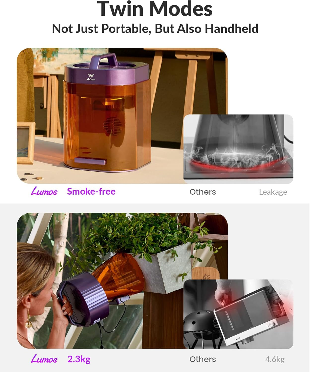 Lumos Dual (3W IR+10W Diode) Laser Engraver, with Handheld Protective Cone, 20.5” Extension, Rotary Pro, Fume Extractor, 4000Mm/S Speed, for DIY Tumbler Jewelry, Colorful Metal, Craft Fair