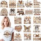 Dazoratix Mother'S Day Transfer Stickers - 20 Sheets Mama Iron on Transfers Ready to Press Heat Patches Vinyl DTF Decals for T Shirts Clothes DIY Crafts Women Clothing Bag Appliques Pillow Decorations