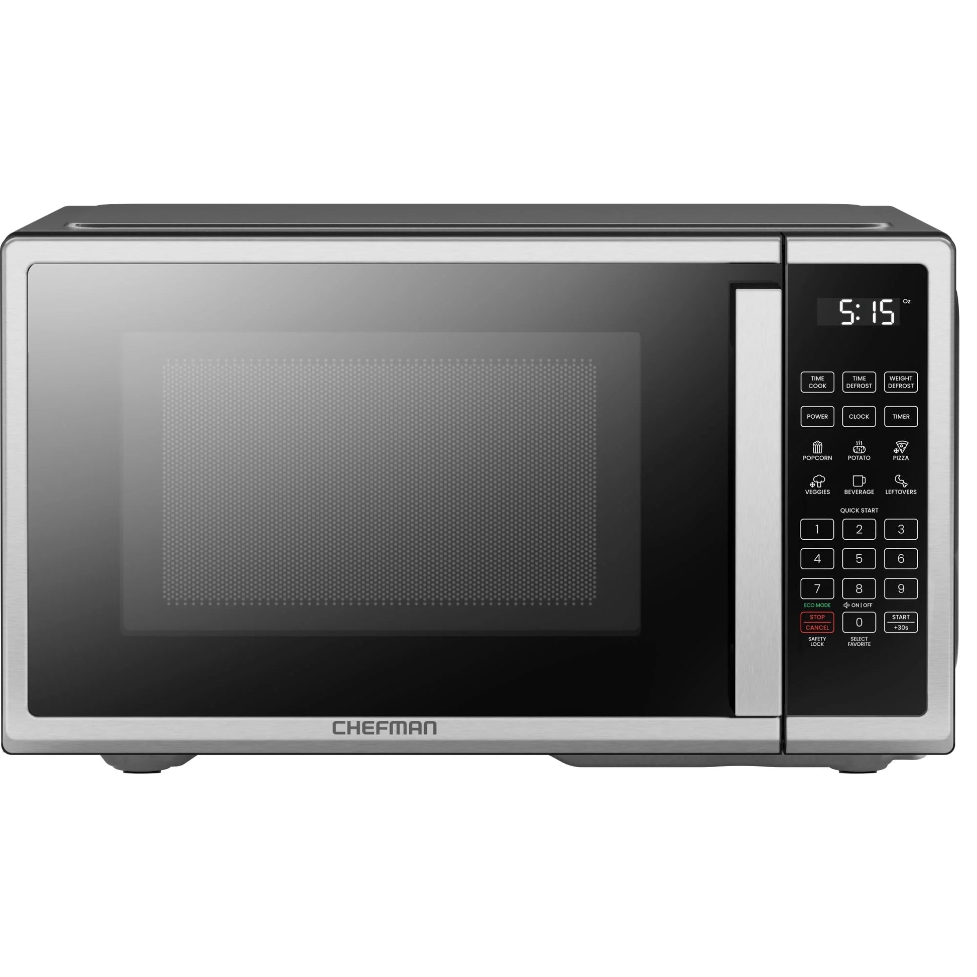 1.1 Cu Ft Countertop Microwave Oven, 1000 Watts - Stainless Steel