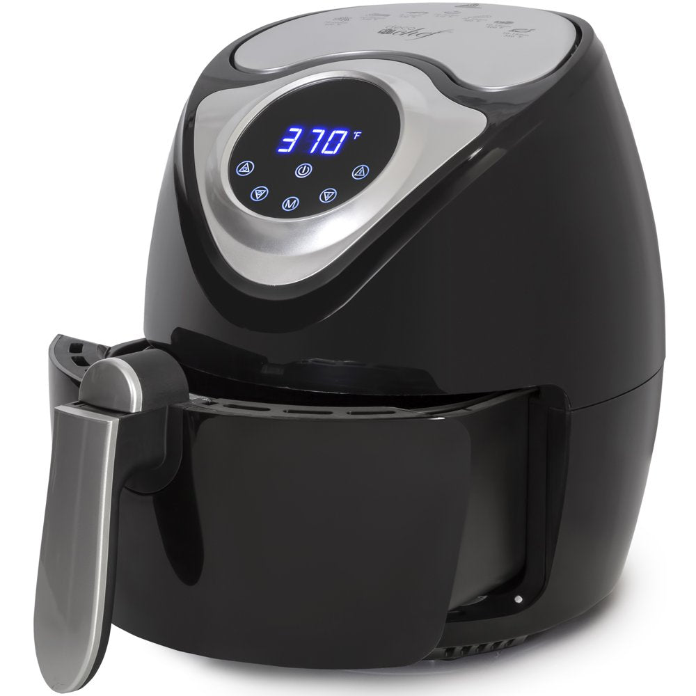 XL 3.7 QT Digital Air Fryer Cooker with 7 Smart Programs ,Preheat & Shake Remind , LED Touch Screen Oil-Less Non-Stick Coated Basket ,Timer Counter Top , Healthy Kitchen Safe Frying Statio