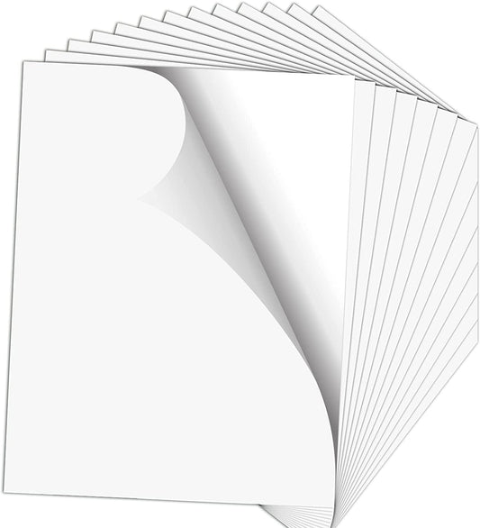 Sublimation Sticker Paper - 20 Pcs Glossy White Waterproof Sublimation Stickers