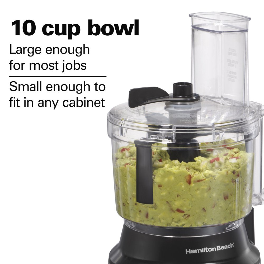 Food Processor and Vegetable Chopper with Easy Clean Bowl Scraper, 10 Cup Capacity, Stainless Steel, 70730