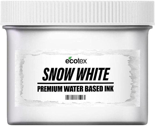 Ecotex® Screen Printing Snow White (Pint - 16 Oz.) - Water Based Snow White Fabric Ink, Silk Screen Paint - ®, USA Made