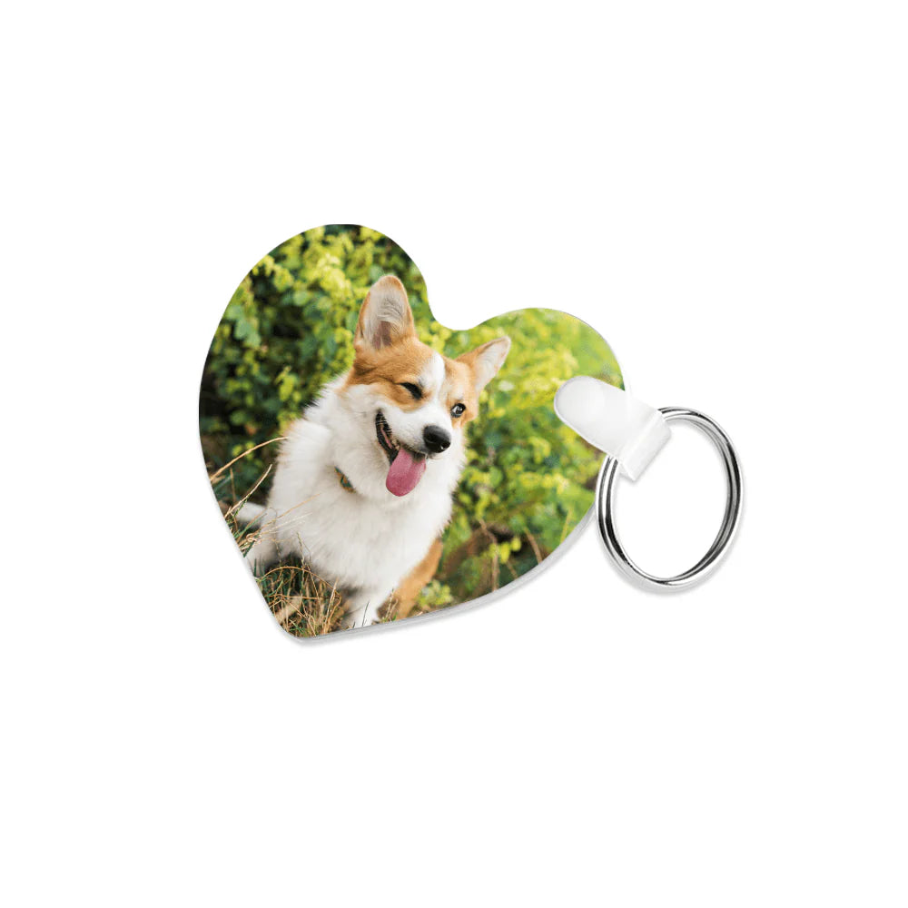 2.5" X 2.25" Heart Sublimation FRP Keychain