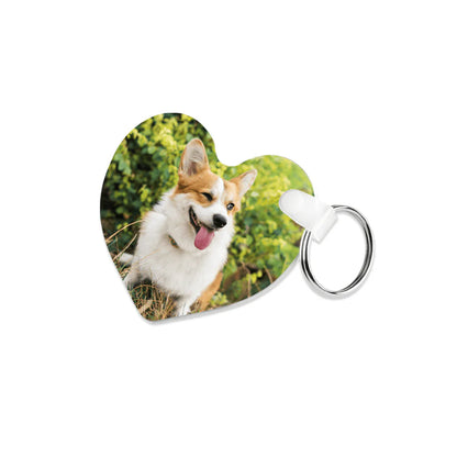 2.5" X 2.25" Heart Sublimation FRP Keychain