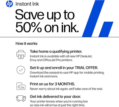HP Deskjet 2955 Wireless All-In-One Color Inkjet Printer, Scanner, Copier, Best-For-Home, 3 Month Trial of Instant Ink Included, Ai-Capable (A24HJA)