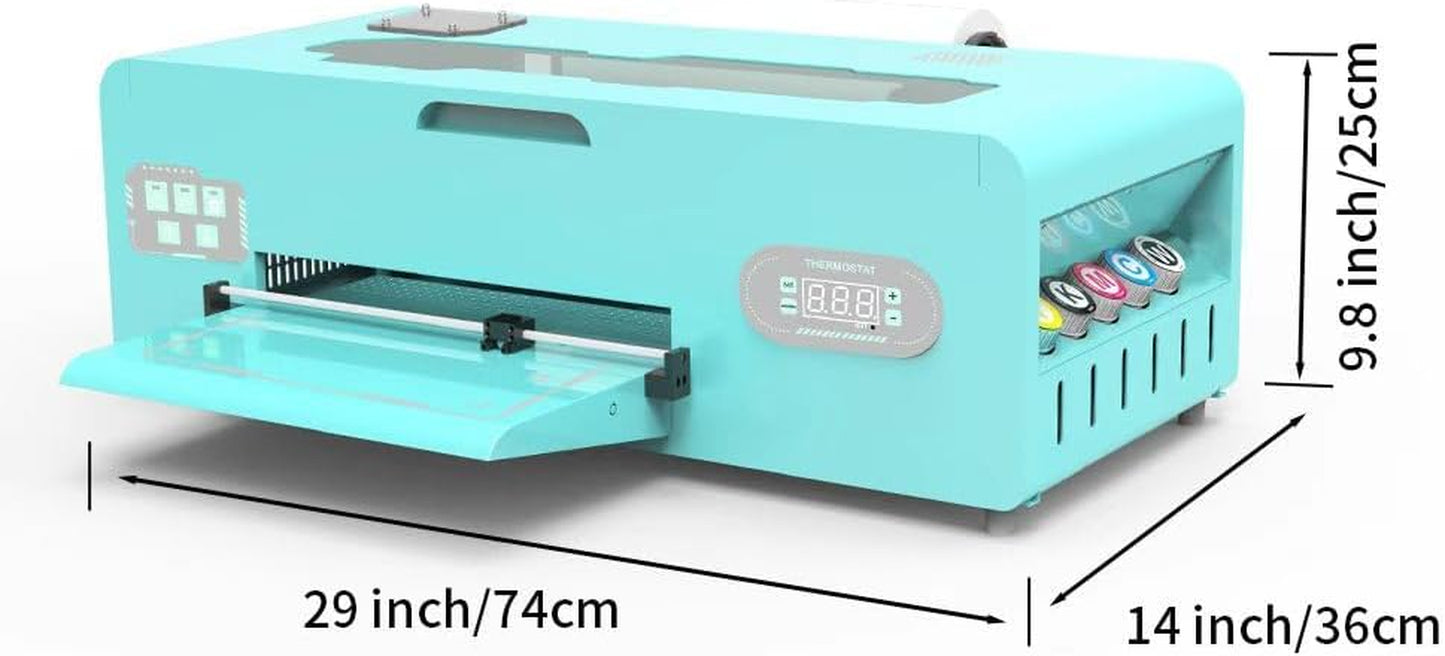 A3 G13 DTF Printer, A3 DTF Transfer Printing Machine for DIY Print T-Shirts Apparel with White Ink Systems & Auto Cleaning Includes Printer, Consumable Software