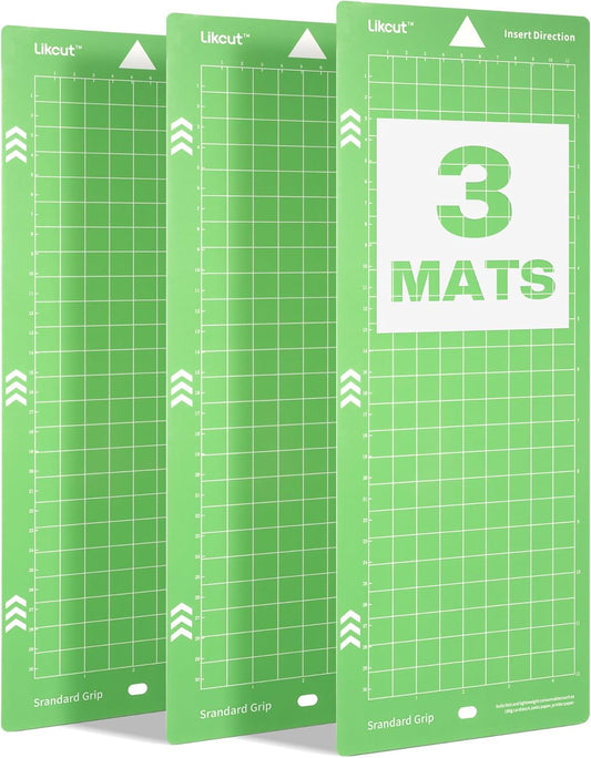 Self Healing Cutting Mat for Glee S501 Vinyl Cutter, 4.5" X 12" Standard Grip Mat, 3 Pack  Replacement Mats for DIY Crafts, Quilting, Vinyl, Adhesive Green Cutting Board