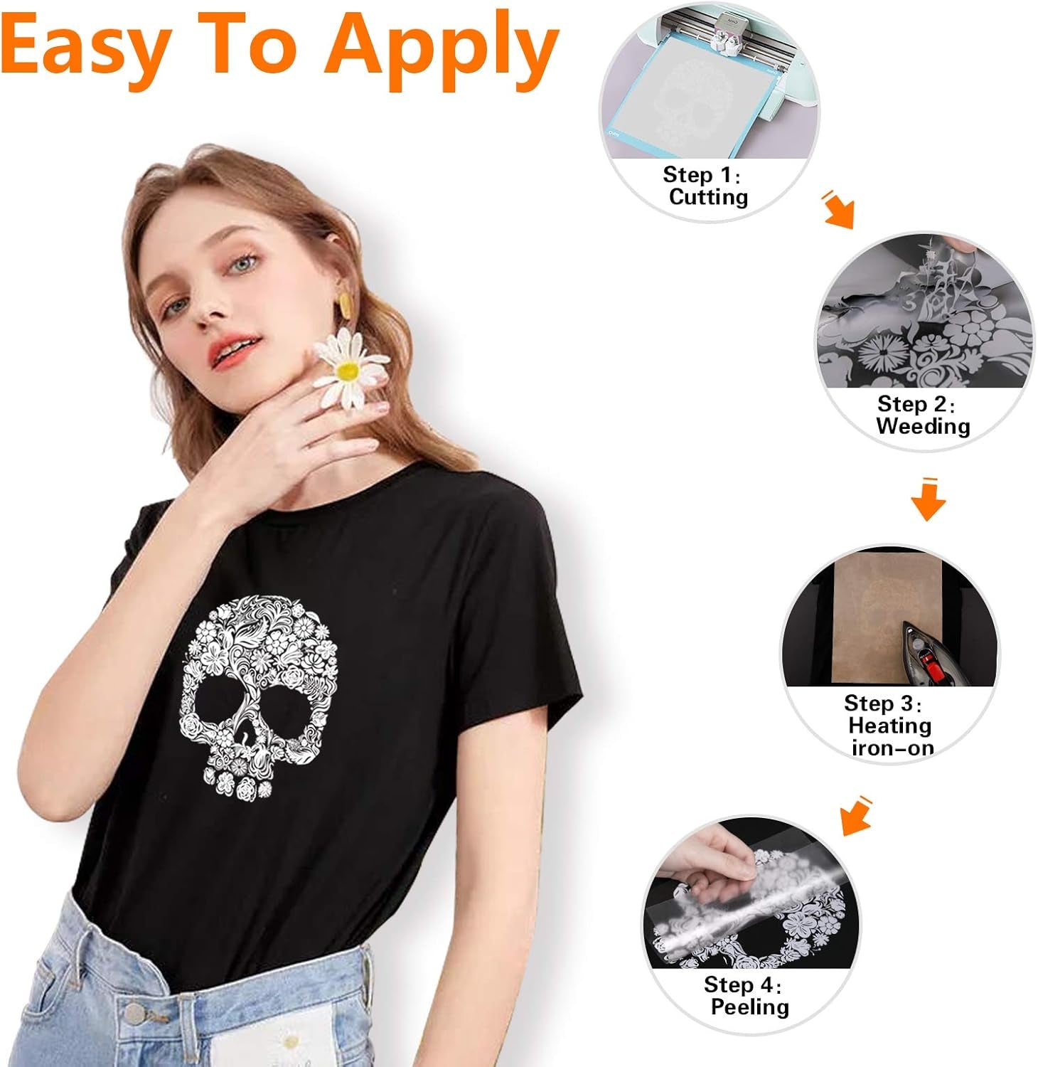 Reflective Heat Transfer Vinyl HTV Roll: 12"X10' Silver Iron on Vinyl Roll for T-Shirt (Light Grey)