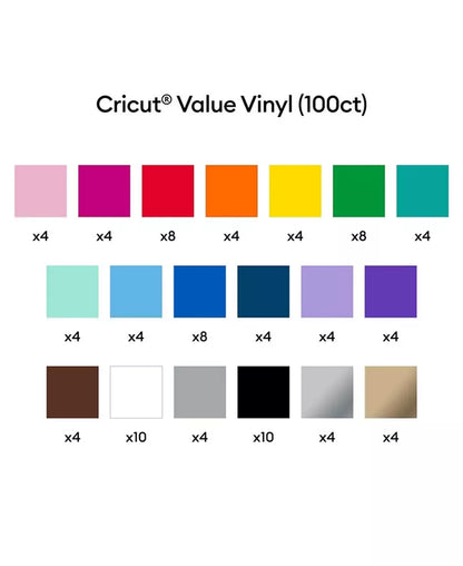 Value Vinyl Sheets, Rainbow Sampler, 12"X12", 100Ct