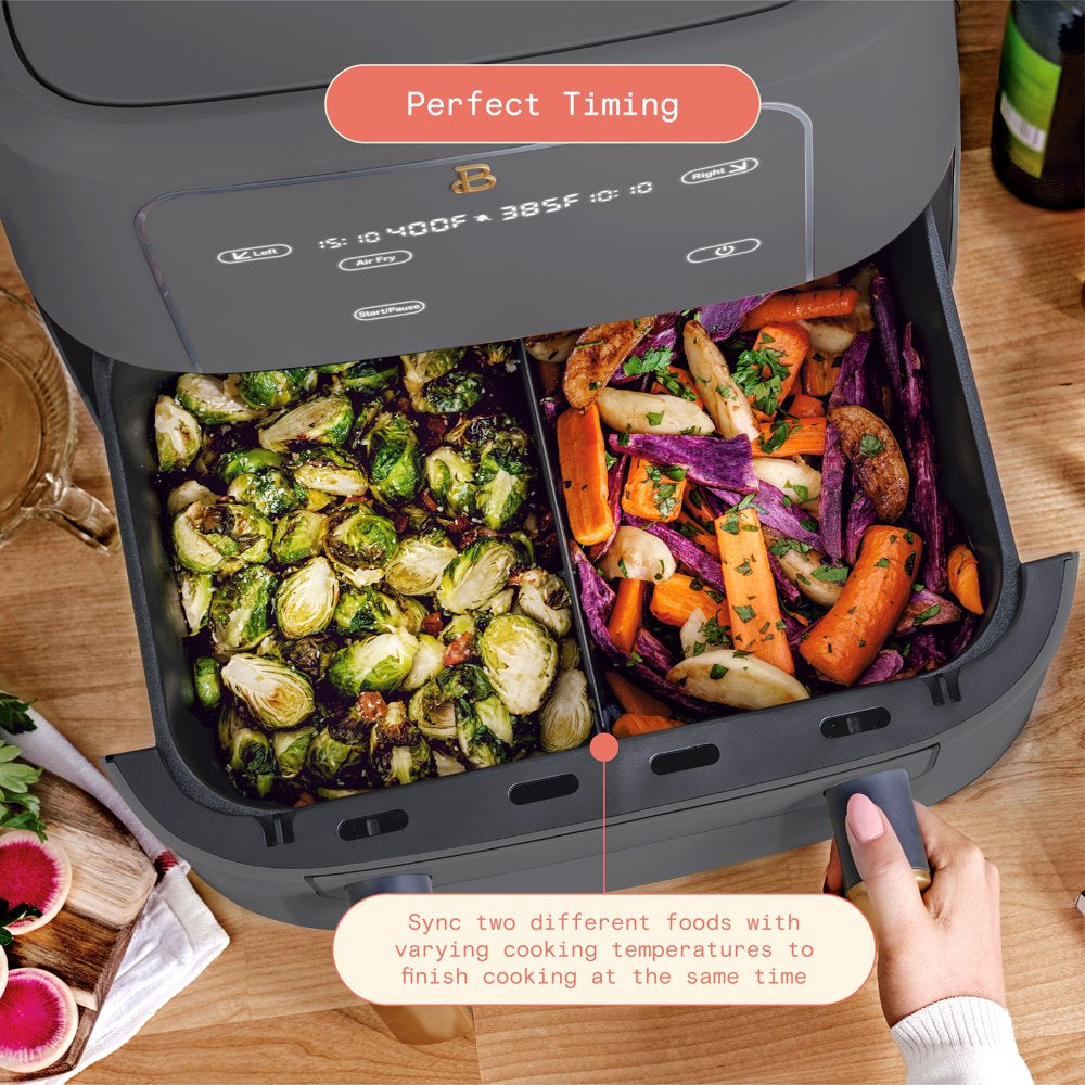 9QT Trizone Air Fryer, Oyster Grey by Drew Barrymore