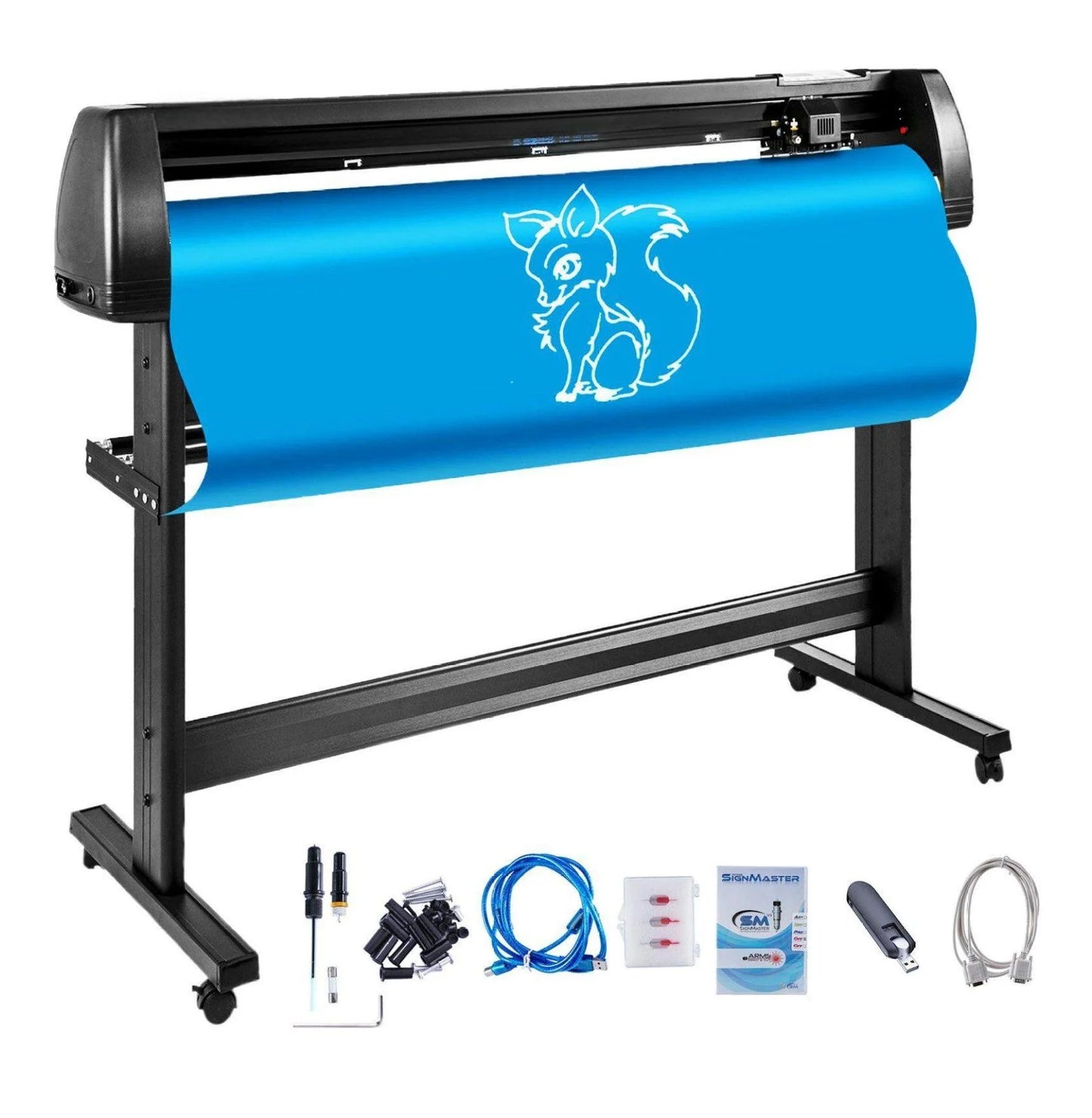 53 Inch Vinyl Cutter Machine, 1350Mm Plotter Cutter with LCD Display & Signmaster Software, PC ONLY - Sign Making Machine with Stand